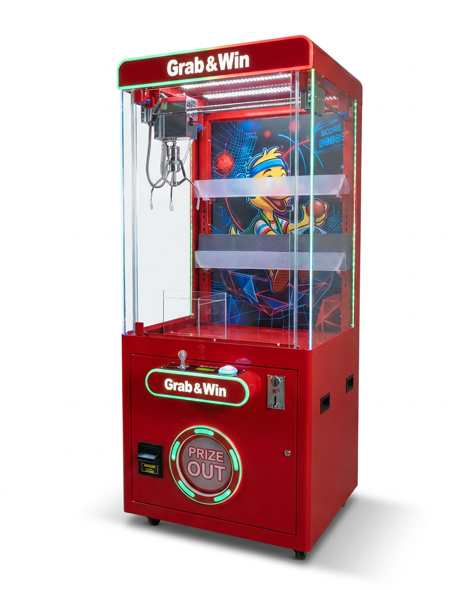 Entervend Greifautomat Grab & Win mit Trostpreisfunktion, Scheinleser und Münzeinwurf