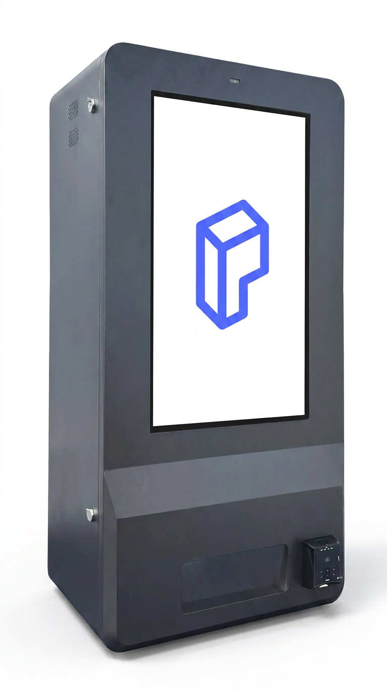 Vape Vend 600 Outdoor-Vape-Automat mit IP65-Gehäuse und 32-Zoll-Touchscreen